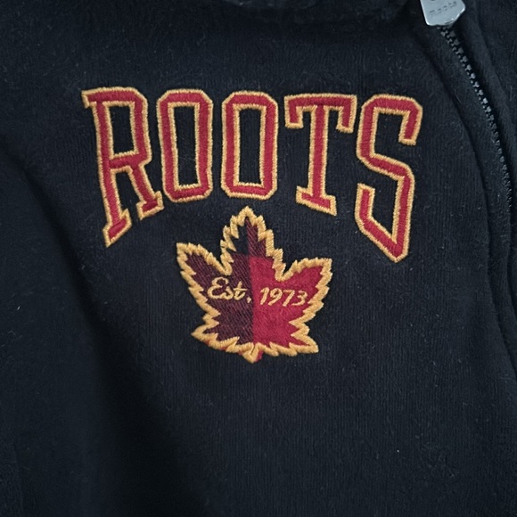 Roots Black Full zip Hooded romper 6-12 months - Picture 4 of 4